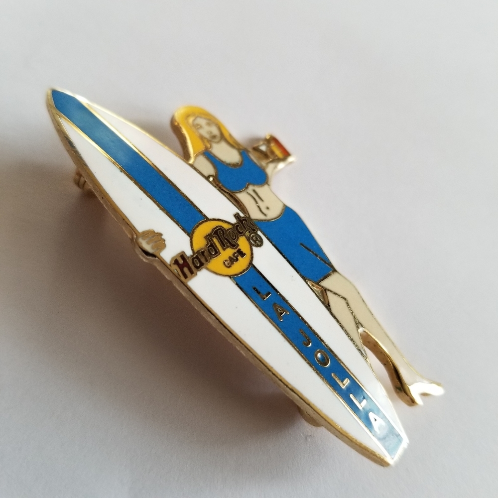 Hard Rock Cafe pin La Jolla Surfer Girl waitress with blonde hair - Picture 5 of 9